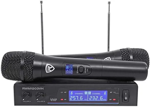 Rockville 8" Powered Pro Karaoke Machine/System w/LED's+(2) Wireless Microphones
