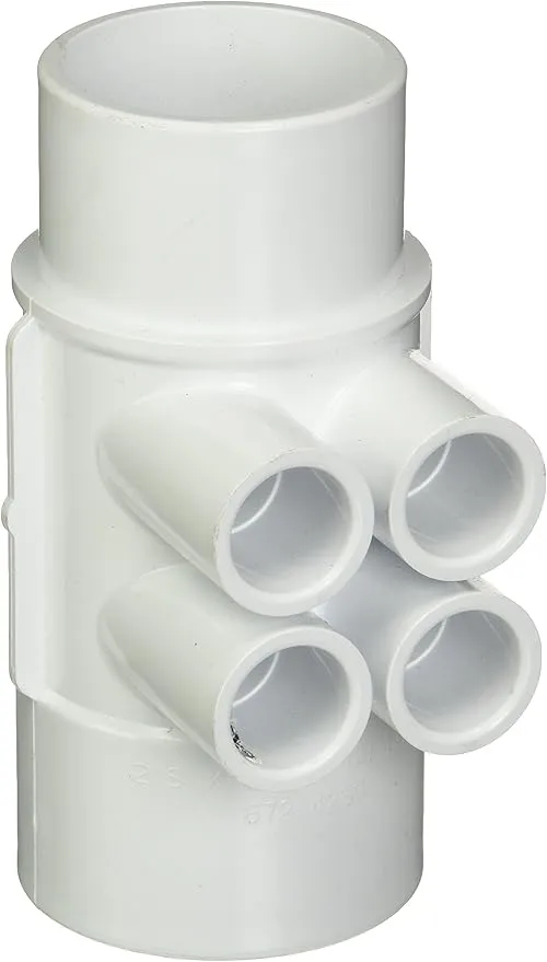Waterway Plastics 806105119803 2" S X 2" Spigot X (4) 1/2" S Ports Spa Manifold