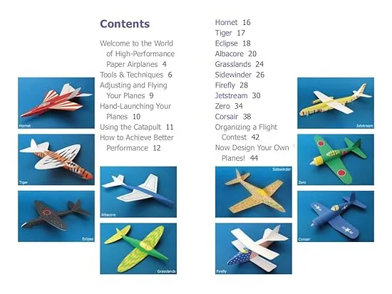 High-Performance Paper Airplanes Kit: 10 Pre-cut, Easy-to-Assemble Models: Kit with Pop-Out Cards, Paper Airplanes Book, & Catapult Launcher: Great for Kids and Parents!