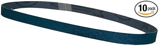 Makita A-34475 3/8-Inch x 21-Inch Abrasive Sanding Belt 100 Grit - 10 Pack