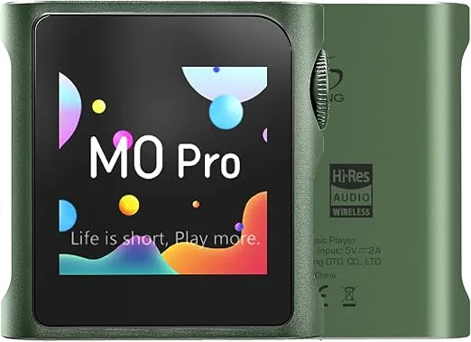 SHANLING M0 Pro MP3 Player with Bluetooth,Hi-Res Portable Music Player,Digital Audio Player 1.54” HD Touch Screen up to 15 Hour Battery Bluetooth and USB Type-C dongle 3.5mm Jacks