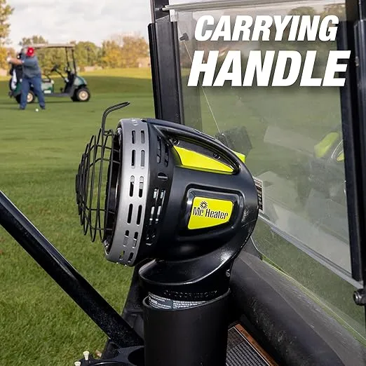 Mr. Heater F242010 MH4GC 4000 BTU Golf Cart Heater, Wind-Resistant With ODS And Tip-Over Safety Switch & Cup Holder Adapter - Silver and Black