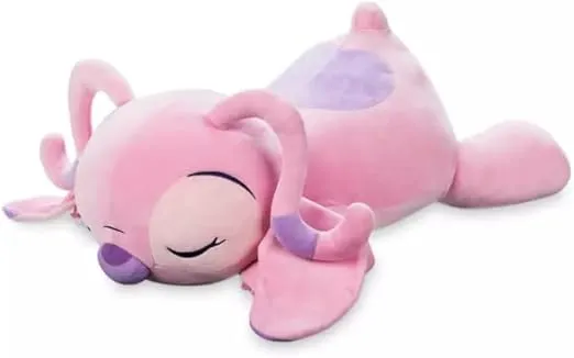Disney 23" Cuddleez Mickey Minnie Mouse Plush - Cuddle Must Have Fans - Plush Perfect for Traveling, Car Rides, Nap Time & Play! (Angel (Pink))