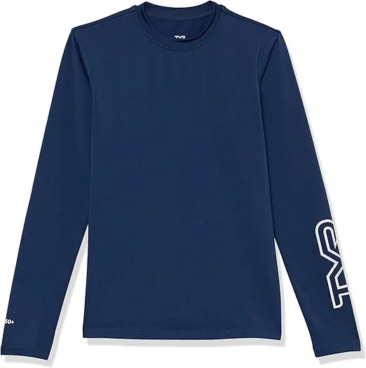TYR Boys' Long Sleeve Sun Protection Performance T-Shirt UPF 50+