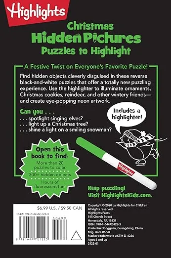 Christmas Hidden Pictures Puzzles to Highlight: Activity Book with Winter Puzzles, Over 300 Hidden Objects and Bright Highlighte r Fun (Highlights Hidden Pictures Puzzles to Highlight Activity Books)