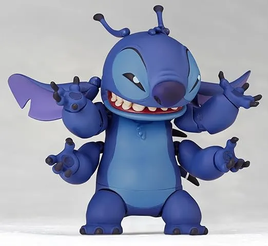 Kaiyodo Revoltech Stitch (Prototype No. 626), Total Height: Approx. 3.5 inches (90 mm), Non-Scale, PVC & ABS, Painted Action Figure