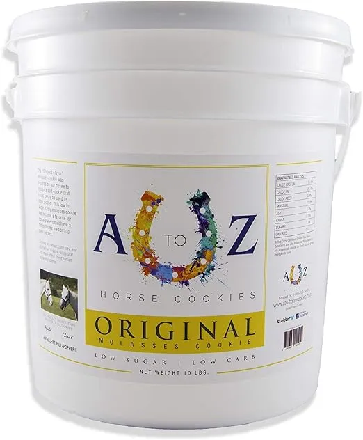 Horse Treats Original Flavor, A Softer Cookie/Pill Popper Made w/Lite Molasses, Low Carb/Sugar, Wheat, Corn, Soy & Alfalfa Free. Natural Human Grade Ingredients, 10 lbs