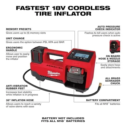 Milwaukee M18 Inflator 2848-20