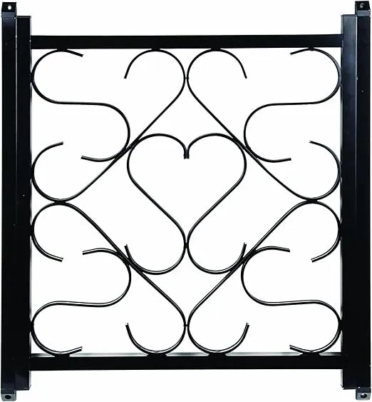 Camco Aluminum Deluxe Screen Door Grille Adjustable Up To 20 to 32 Inches Durable and Stylish Protection for Your Camper/RV, Black