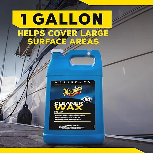 Meguiar's M5001 Marine/RV One Step Cleaner Wax - 1 Gallon Container (Packaging May Vary)