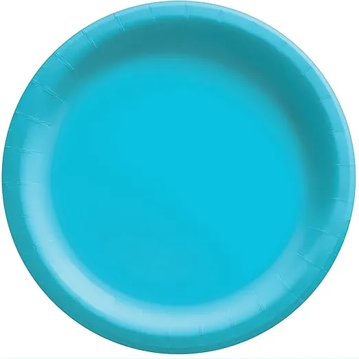 Amscan Caribbean Paper Plates, 9", Blue