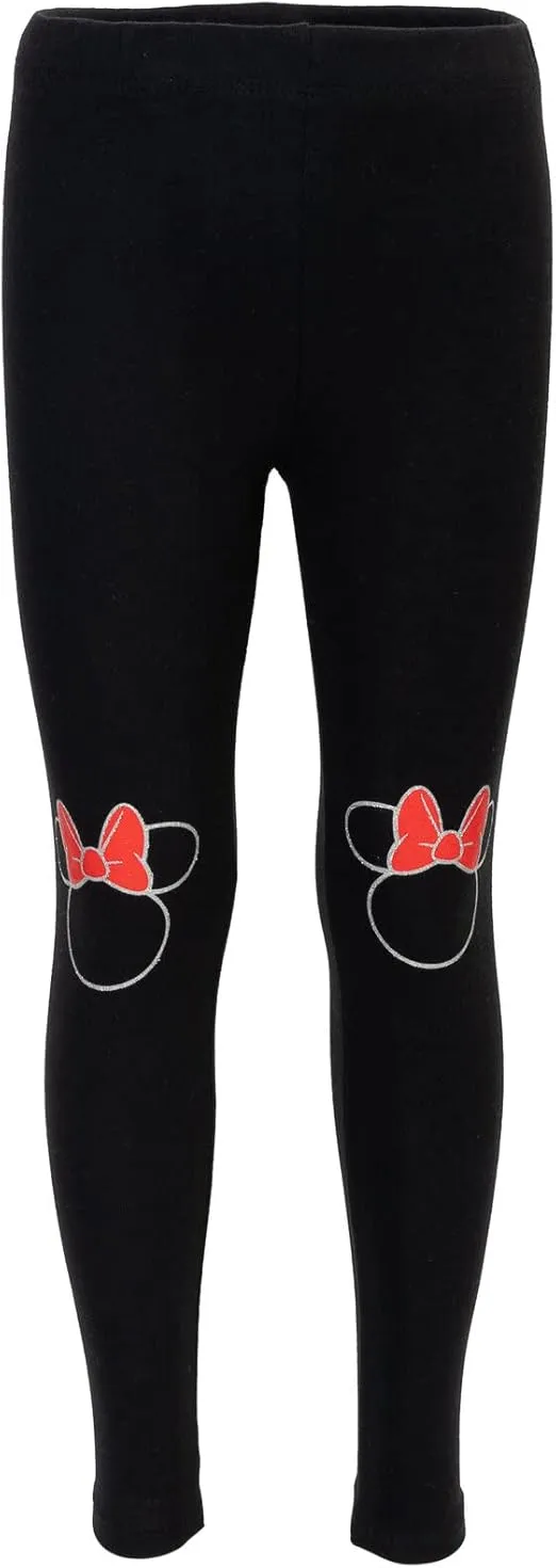 Disney Minnie Mouse Pullover Fleece Hoodie Graphic T-Shirt and Leggings 3 Piece Outfit Set Infant to Big Kid