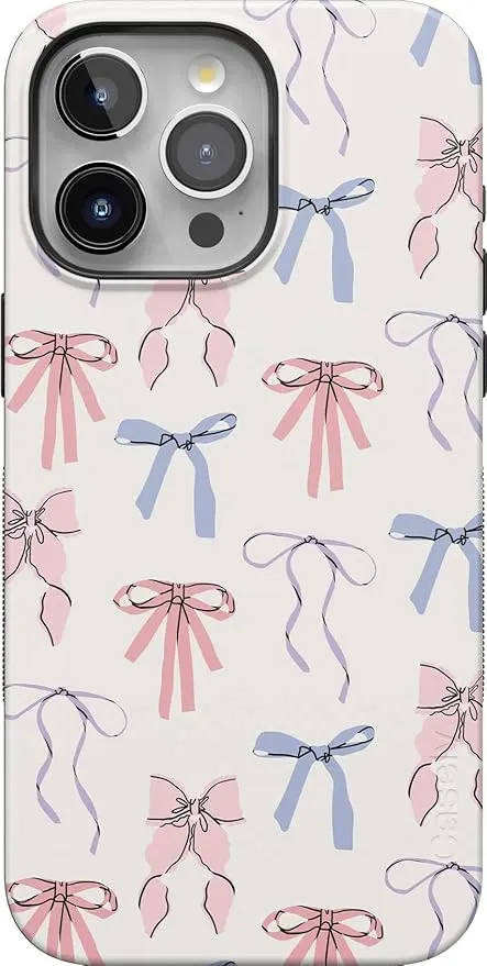 Casely iPhone 15 Pro Max Case | Coquette Girlie | Pastel Bows Case | Compatible with MagSafe | Bold Protective Case Design