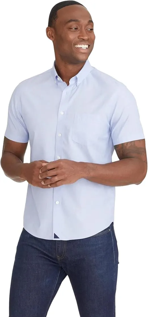 UNTUCKit Hillstowe Wrinkle Free - Untucked Shirt for Men, Short Sleeve