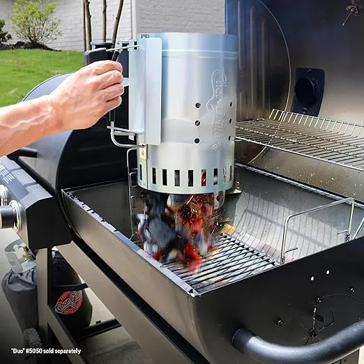 Char-Griller 19586 Charcoal Chimney Starter, Stainless
