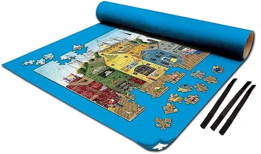 MasterPieces Accessories - Jigsaw Puzzle Roll-Up Mat & Stow Box, 42" x 24", Fits 1500 Pieces