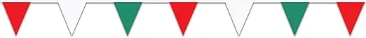 Outdoor Pennant Banner (red, white, green) Party Accessory (1 count) (1/Pkg)