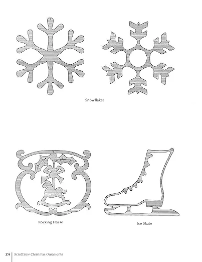 Scroll Saw Christmas Ornaments: More Than 200 Patterns (Fox Chapel Publishing) Full-Size Drawings of Religious & Traditional Designs: Santas, Snowmen, Fretwork, Ornate Words, Novelties, and Wildlife