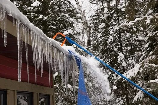 AVA500, Easy and Quick Snow Removal from Roof, Slick Surface Slide, Quick Assembly, Rook Rake for Snow Removal, Made in The USA