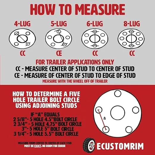 eCustomrim Trailer Tire and Rim ST175/80R13 175/80 Radial 13 Load Range D 13X4.5 5-4.5 Spoke Wheel White - 6 Year Warranty w/Free Roadside