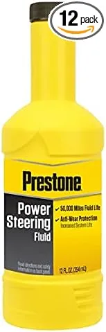 Prestone Power Steering Fluid, 12 oz., Pack of 12