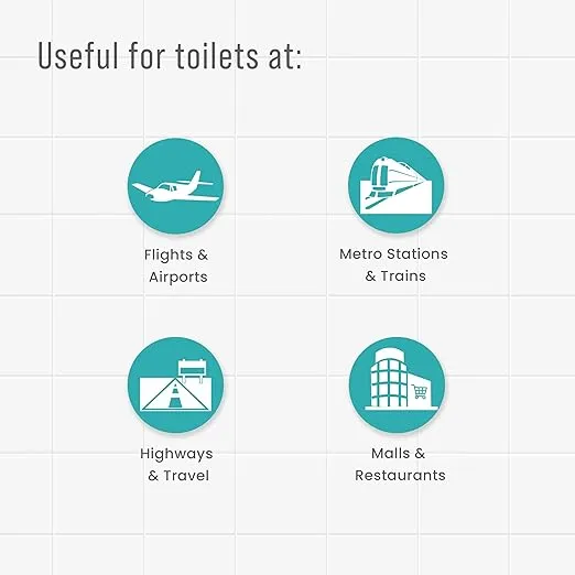 PeeBuddy Disposable Paper Toilet Seat Covers (Pack Of 60) | No Direct Contact with Unhygienic Seats| Easy To Dispose| Nature Friendly| Must Have For Women