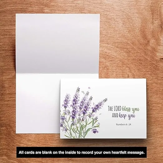 Dessie 60 Inspirational Christian Greeting Cards. 6 Bible Verses. Encouragement Cards. Scripture Note Cards. Blank Inside for All Occasions. Assorted Color Envelopes and Blessed Gold Seals