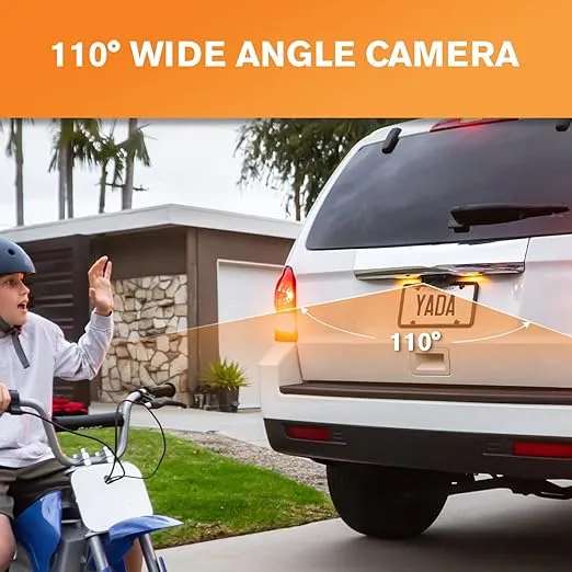 YADA | Vehicle Backup Camera System, 5” Dash Cam, Rear View Car Monitor, Digital Wireless, Night Vision, Waterproof, Split View, Universal Compatibility for Cars, Trucks, RVs