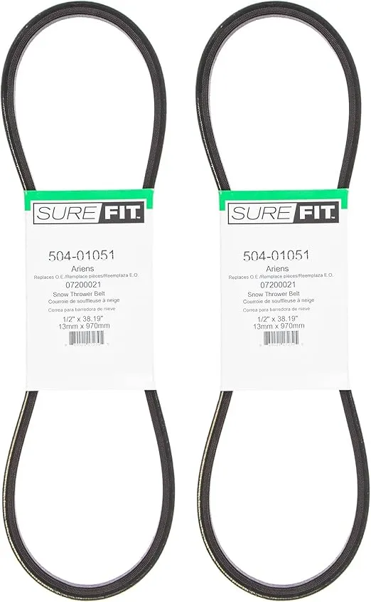 SureFit Auger Drive Belts Replacement for Ariens 07200021 926LE 11528LE 1332LE 1328DLE 8526LE 9526DLE Snow Blower 2 Pack