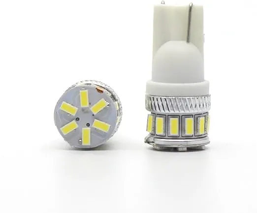 Alla Lighting T10 Wedge 194 LED Parking City Light 4014 18-SMD LED 194 Bulb Extremely Super Bright T10 Wedge 194 168 2825 W5W 175 6000K Xenon White LED Bulbs Parking Light Lamps Replacement