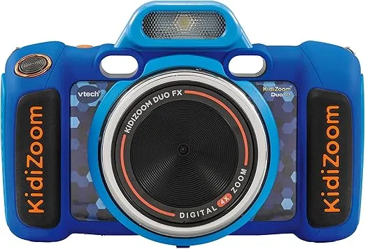 VTech KidiZoom Duo FX in Blau – Robuste Digitalkamera mit kreativen Apps und Spielfunktionen – Für Kinder von 4-10 Jahren