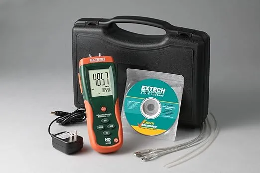 Extech HD750 Differential Pressure Manometer - 5PSI