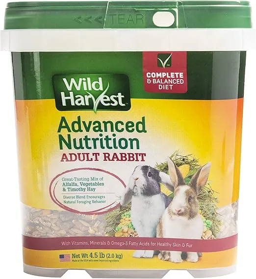 Wild Harvest WH-83544 Wild Harvest Advanced Nutrition Diet for Rabbits, 4.5-Pound