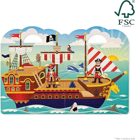 Melissa & Doug Puffy Sticker Activity Book: Pirates - 51 Reusable Stickers