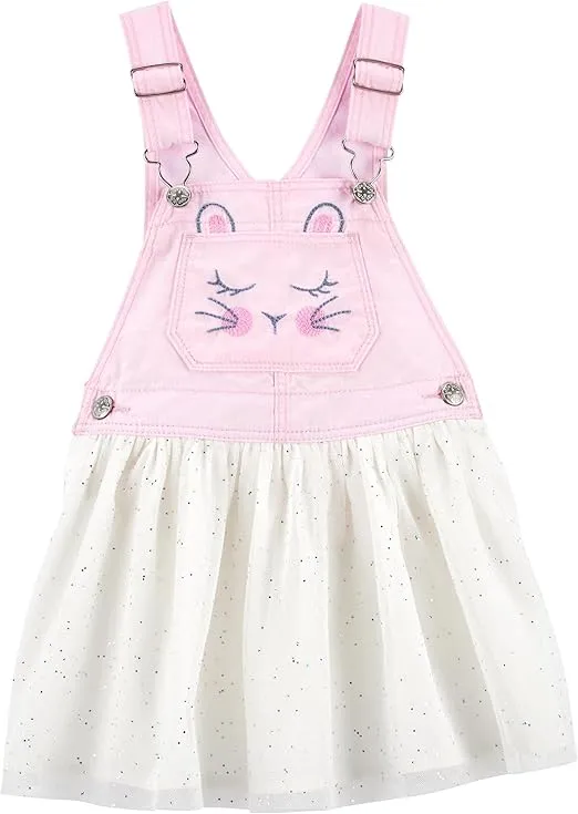 OshKosh B'Gosh Girls' World's Best Overalls, Bunny Jumper, 18M