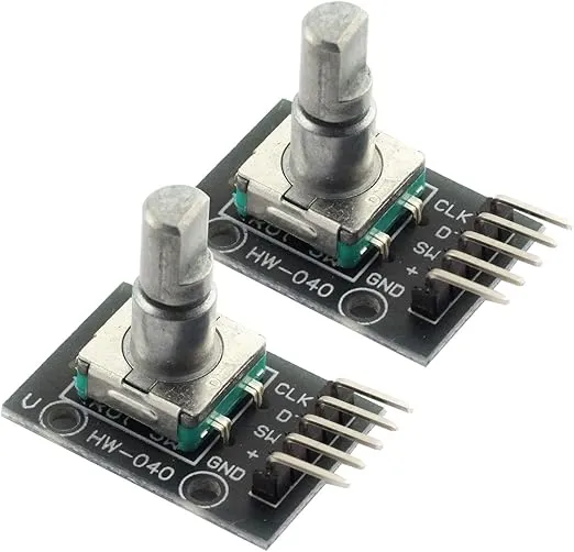 Maxmoral 2pcs Rotary Encoder Module KY-040 360 Degrees for Arduino Compatible Brick Sensor Switch Development Board