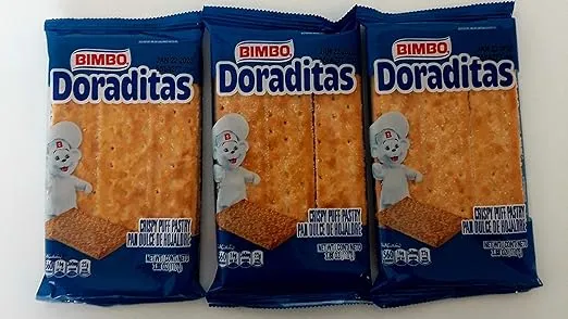 BIMBO CRISPY PUFF PASTRY, DORADITAS 6-3.88oz PACKS INCLUDED