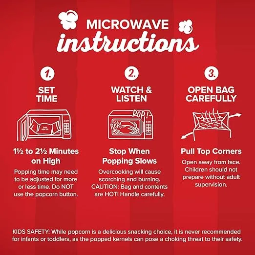 Orville Redenbacher's Movie Theater Butter Microwave Popcorn, 3.29 Ounce Classic Bag, 24-Count