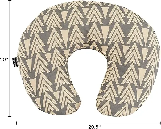 Dream On Me Beeboo Nursing Pillow and Positioner, Breastfeeding and Bottlefeeding Pillow, Removable and Washable Pillow Cover, Soft and Breathable Fabric, Taupe