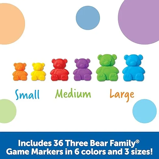 Learning Resources Bingo Bears, Educational Indoor Games, Toddler Brain Toys, Toddler Preschool Learning, 73 Pieces, Age 3+ Gifts for Boys and Girls
