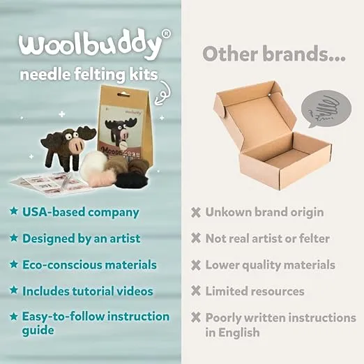 Woolbuddy Needle Felting Kit, Sea Felted Animals, Felting Kit for Beginners Adult, Needle Felting Supplies and Felting Tools Included for Easy DIY Crafting (Sea Turtle)