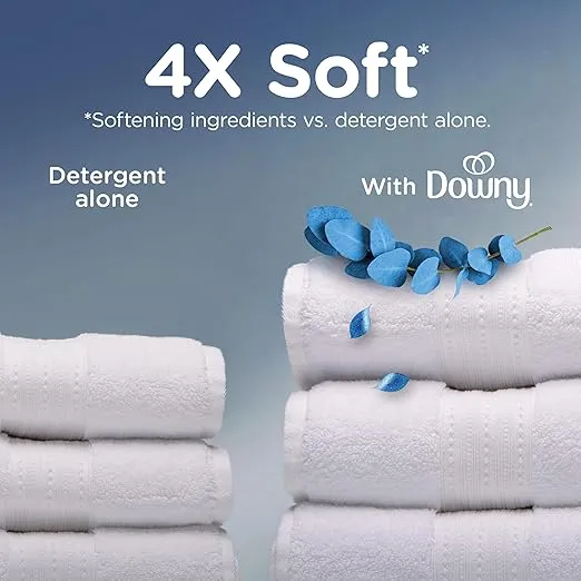 Downy Ultra Soft Fabric Softener Liquid, Balance, Crisp Rain and Blue Eucalyptus, 93 fl oz, 138 Loads