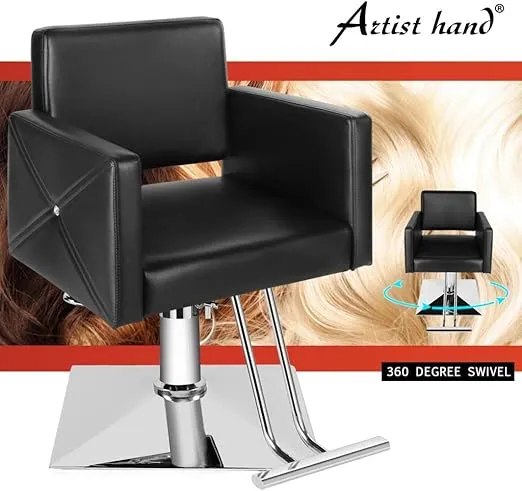 Artist Hand Salon Chair for Hair Stylist, Stylist Chair with Heavy Duty Hydraulic Pump, 360 Degrees Rolling Swivel Spa Beauty Equipment for Hair Stylist Women Man, Max Load Weight 330 Lbs