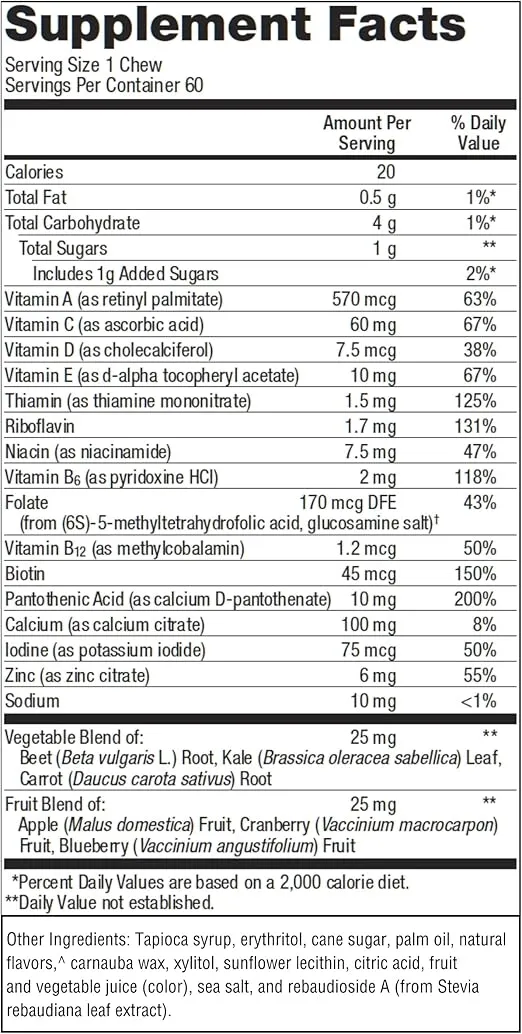 Metagenics MetaKids Multi Soft Chews - Vitamins - Minerals - Phytonutrients - 60 Servings
