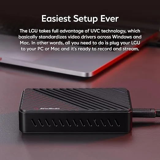 AVerMedia Live Gamer Ultra GC553 – 4K60 HDR Pass-Through, 4K30 Capture, Low Latency for Xbox Series X/S, PS5, Switch, Windows 11/macOS 10.13