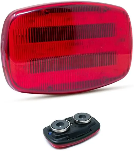 Pro LED MS35R Battery Powered Magnet Mounted Two Function Flashing Red LED Light