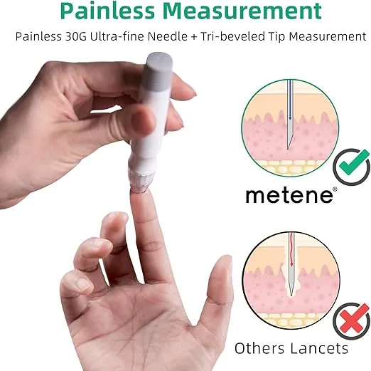 Metene Twist Top Lancets for Lancing Devices, 310 Count, 30 Gauge Lancets for Blood Sugar Test, Diabetic Lancets, Multicolored