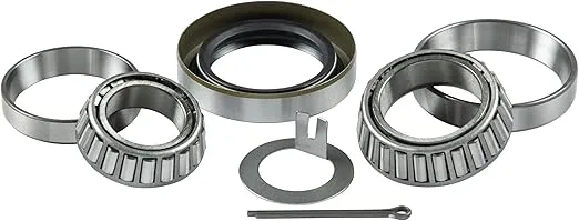 Lippert Trailer Bearing Replacement Kit for 3,500-lb. Axle Hubs with Inner/Outer Bearing Cones, Races, 1.719" Inner Diameter Double Lip Grease Seal, 1.75" Cotter Pin, 1.5" Tang Spindle Washer