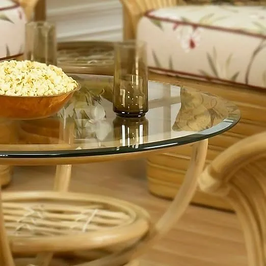 42" Inch Round Glass Table Top 1/2" Thick Tempered Beveled Edge by Fab Glass and Mirror