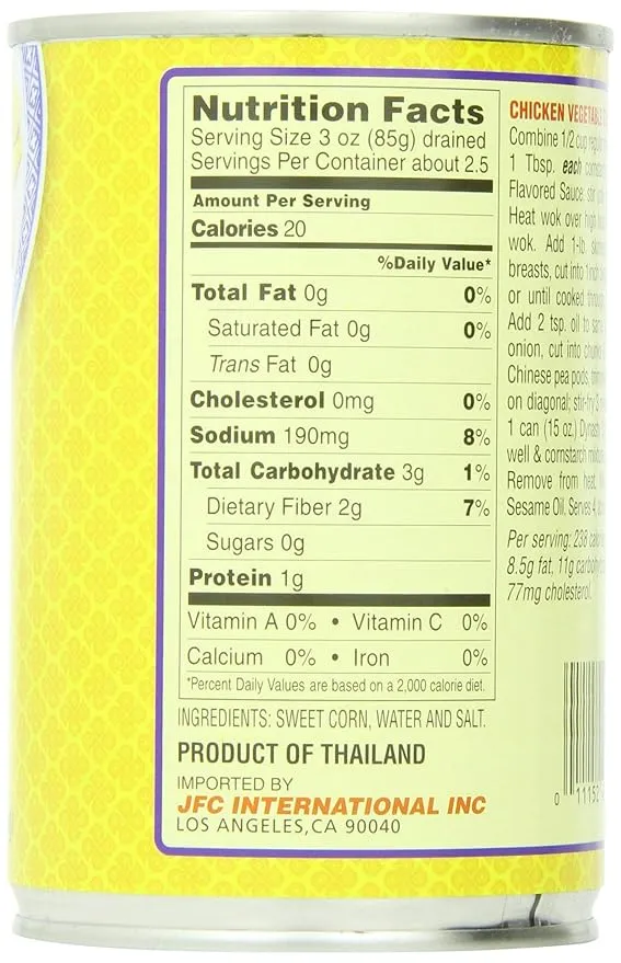 Dynasty Baby Corn, Cut, 15 Ounce (Pack of 12)